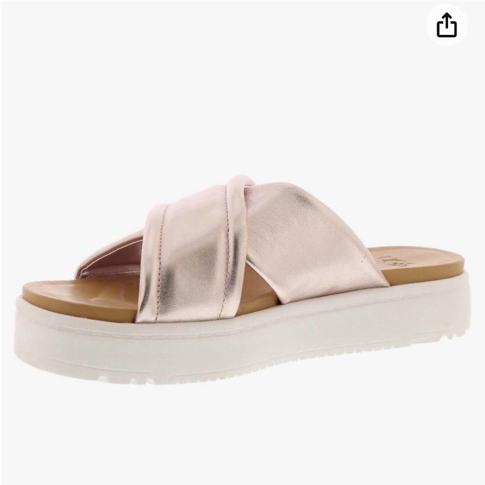Ugg Size 8 Women’s Zayne Crossband Rose Gold Sandal
